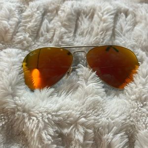 Aviator Flash Ray-Bans - Orange/Gold